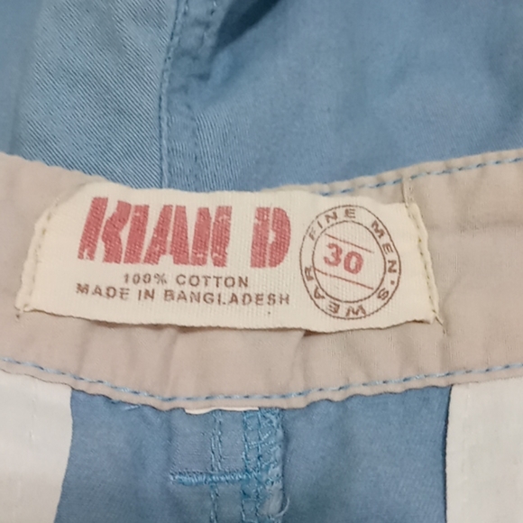 100% Cotton Kian D cargo shorts size 30 light blue - Picture 3 of 3